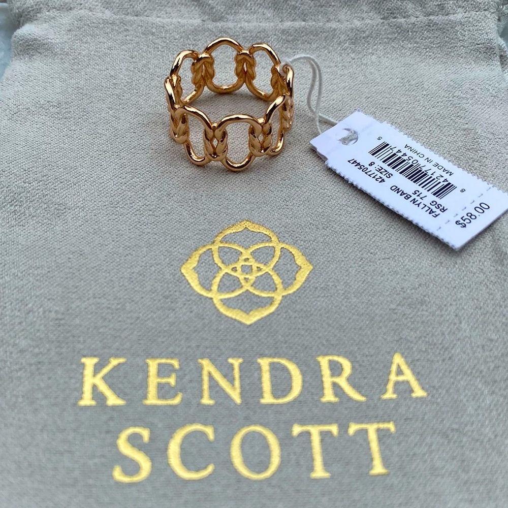 Kendra Scott Fallyn Band Ring In Rose Gold, Size 8